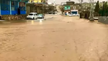 Araban'da sel izleri ve su birikintileri