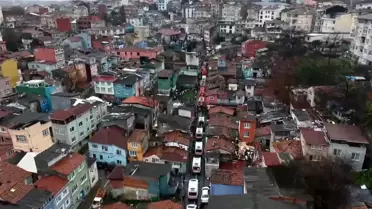 Çöken binaların görüntüsü