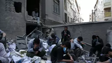 Sivil yerleşimlerin yıkım sahnesi