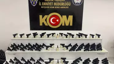 Beyşehir'de 250 Ruhsatsız Tabanca Ele Geçirildi: 3 Şüpheli Gözaltında