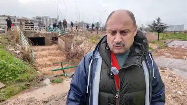 İstinat duvarı çöktükten sonra görüntüsü