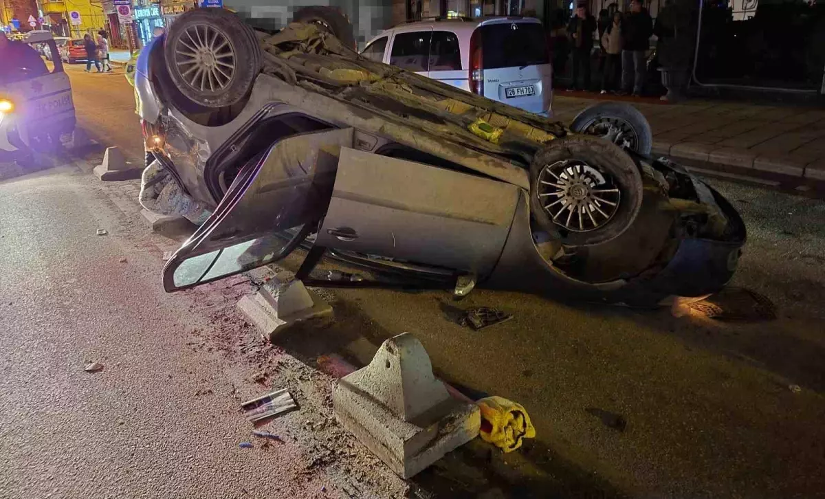 Eskişehir’de Takla Atan Araçta Kadın Sürücü Hastaneye Kaldırıldı