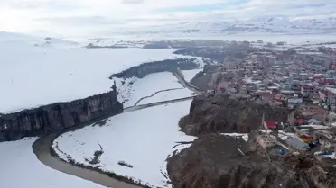 Gece dron görüntüsü Murat Kanyonu