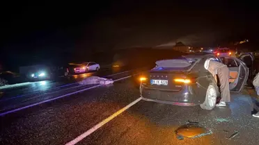 Kaza sonrası araç ve at