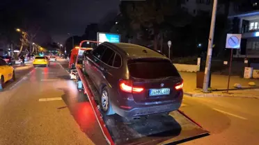 Polis ekipleri sürücüyü durdurdu