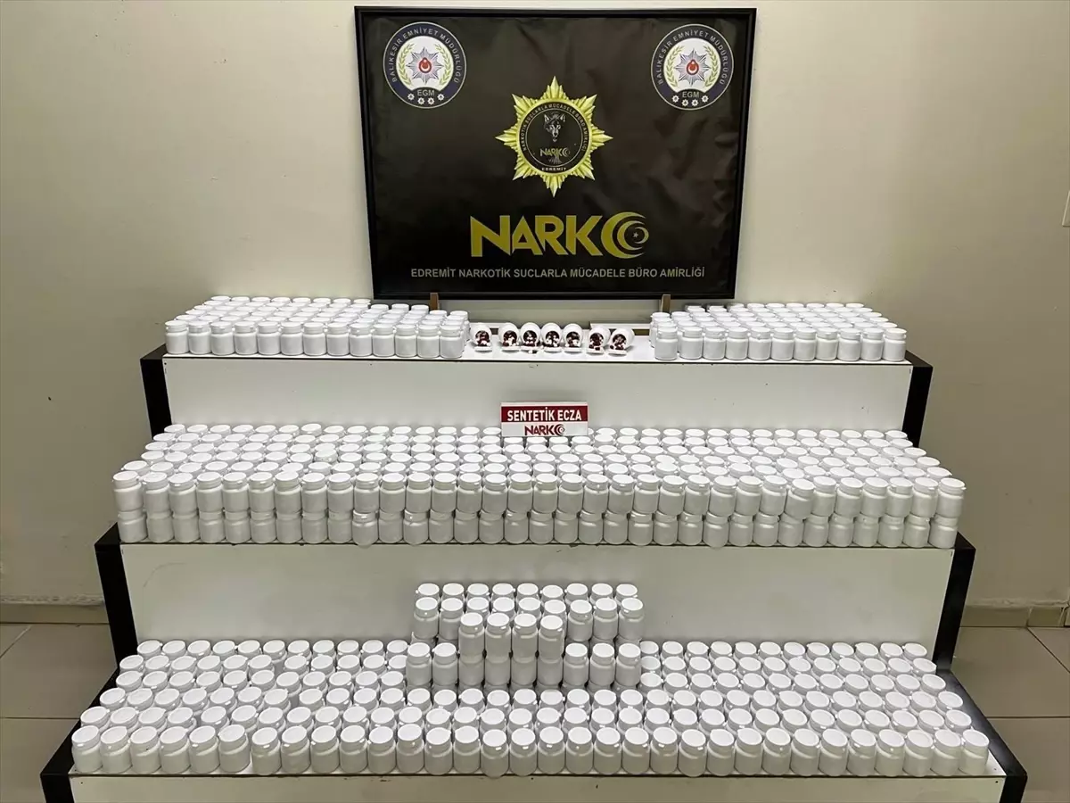 Edremit'te Büyük Uyuşturucu Operasyonu: 42.600 Sentetik Hap Ele Geçirildi