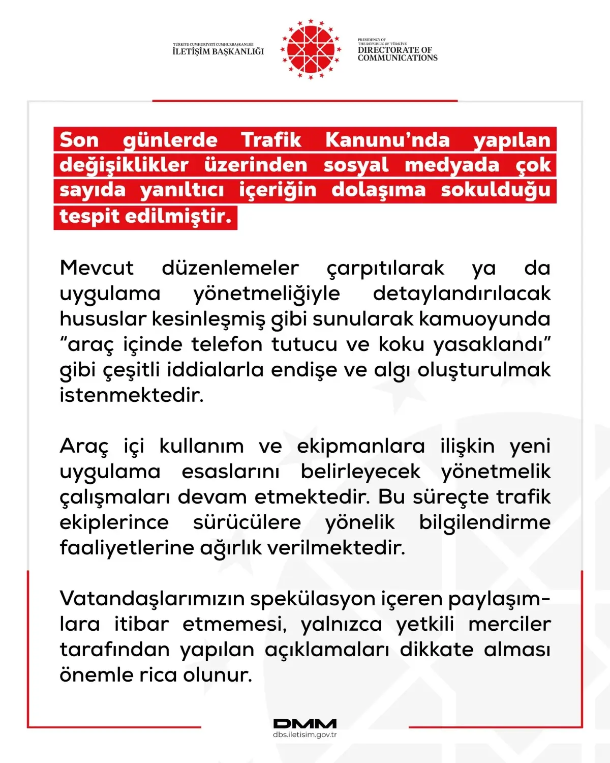 DMM’den Araç İçi Telefon Tutucu ve Koku Sistemlerine Yeni Düzenleme Açıklaması