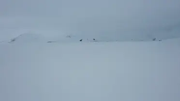 Drone ile çekilmiş karla kaplı Balık Gölü