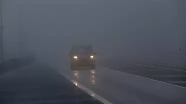 Bolu Dağı'nda sisli karayolu