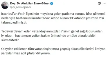 Patlama sonrası enkazda kurtarma çalışmaları