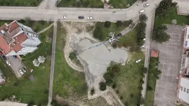 Tema parkı inşaat sahasından bir görüntü