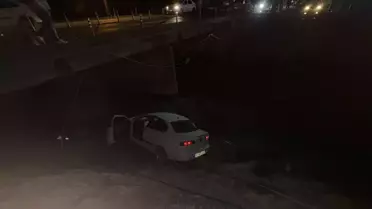 Köprüden düşen otomobil
