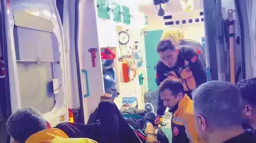 Kaza sonrası şarampole yuvarlanan otomobil