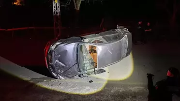 Kaza yerinde çekilmiş fotoğraf