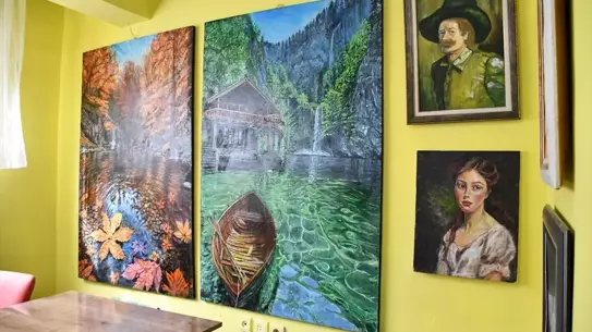 Atölyede yapılan bir tablo