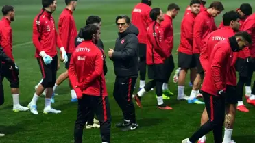 A Milli Takım antrenman sahasındaki anlık görüntü