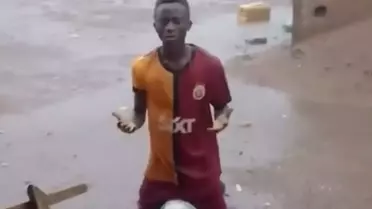 Samson antrenman yaparken