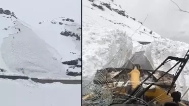 Çığın yol üzerindeki etkisi