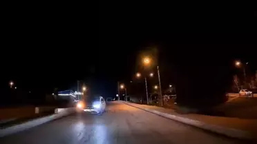 Ters yönde giden aracın kamera görüntüsü