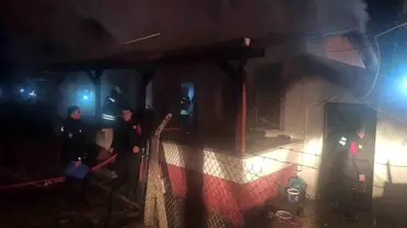 Yangın anındaki alevler