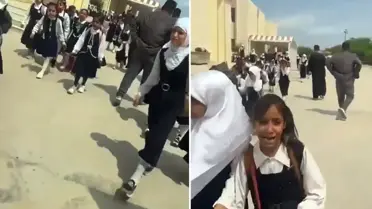 Basra yakınlarındaki füzeler okulları sarstı: Kız öğrenciler panik içinde