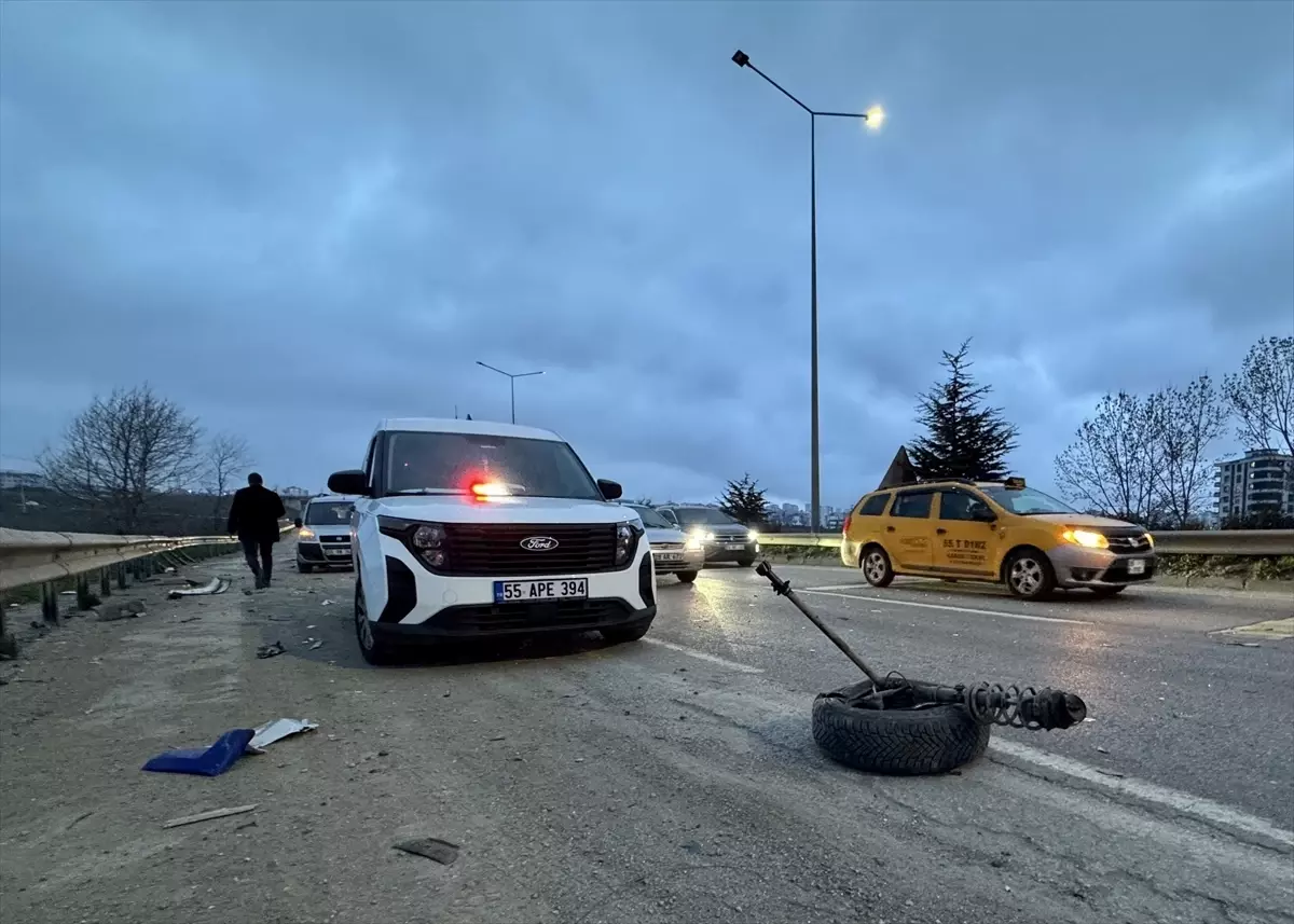 Samsun’da Fren Boşalan Tır 4 Araca Çarparak 6 Yaralı Bıraktı