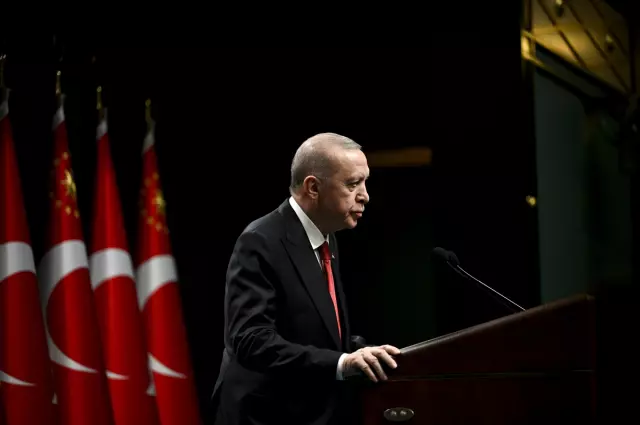 Erdoğan konuşma yapıyor