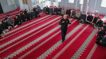 Eğitim sırasında kullanılan AFAD sunum materyalleri