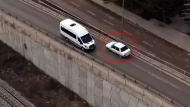 Drone ile yakalanan araç