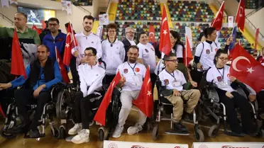 Boccia sahasında yarışan sporcular