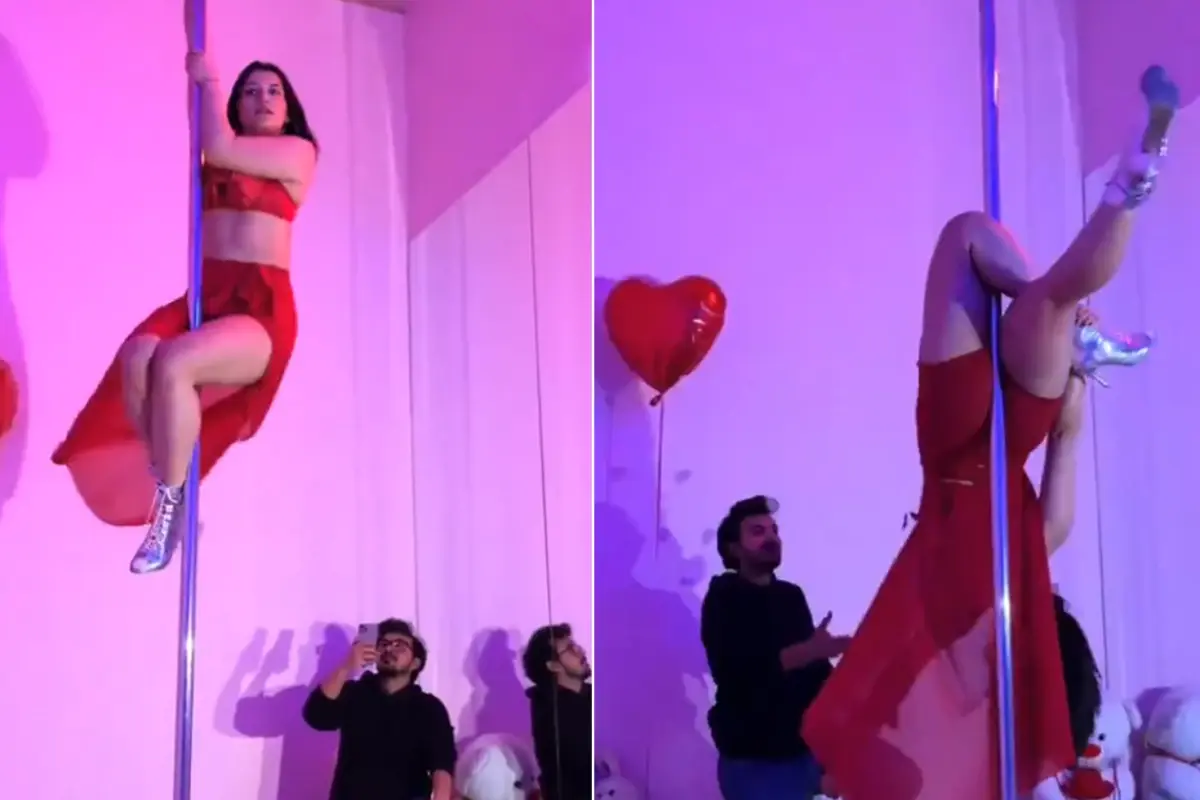 Kadının Direkt Dansı Tartışma Yarattı, Eşi Videoyla Yanıtladı