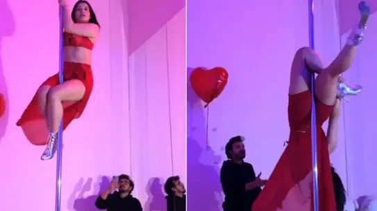 Kadının Direkt Dansı Tartışma Yarattı, Eşi Videoyla Yanıtladı