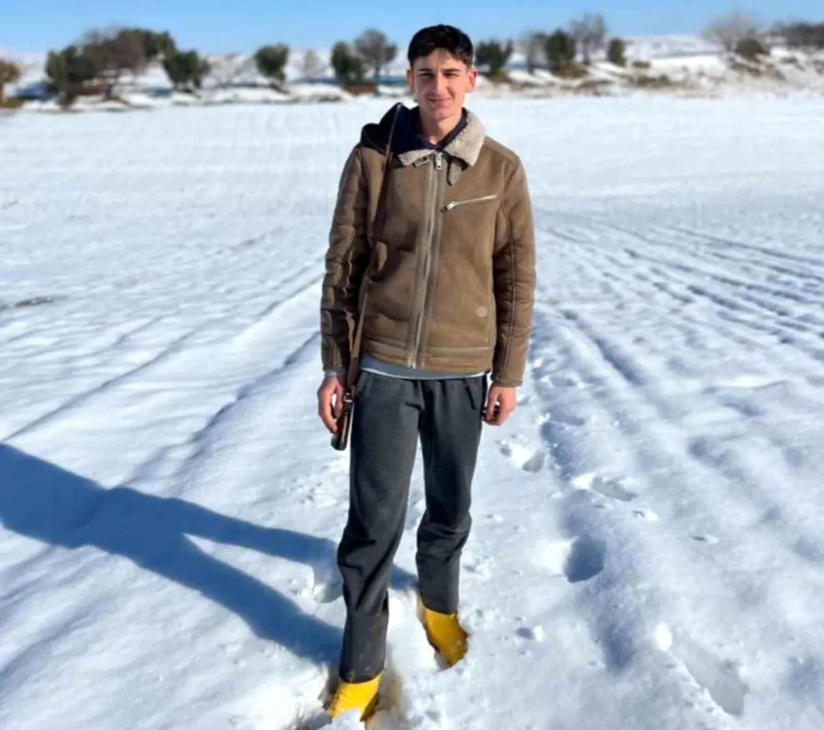 Yusuf Samet Korkmaz evden çıkarken