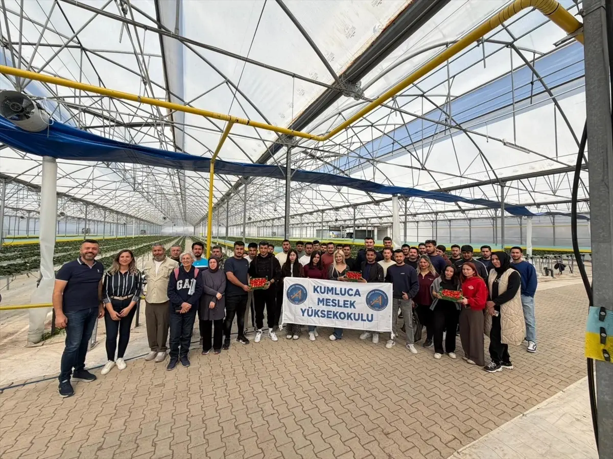 Antalya’da Üniversite Öğrencilerine Topraksız Çilek Üretimi Öğretiliyor