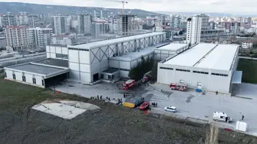 Yangın sonrası basım merkezinin dış görünüşü