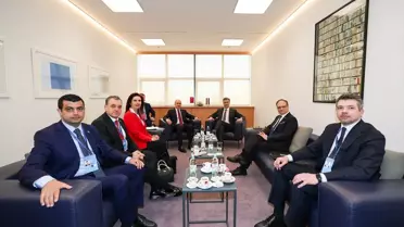 TBMM Başkanı Kurtulmuş ve Hırvat Başbakanı Plenković görüşme anı