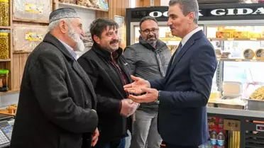 Vali Baruş esnafa destek konuşması