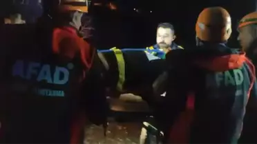 Kaza sonrası sarampole dönen otomobil