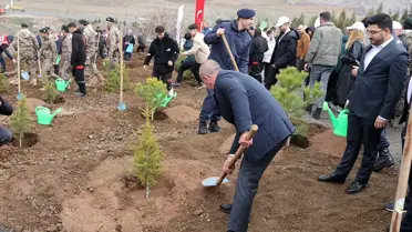 Konya’da dikilen fidanlar