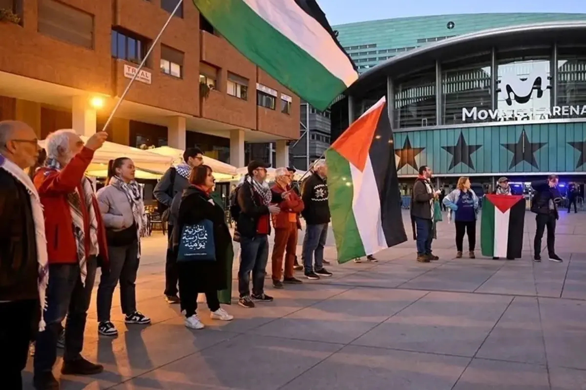 Madrid’de Real Madrid – Hapoel Tel Aviv maçı öncesi büyük İsrail protestosu