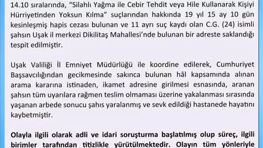 Operasyon anındaki güvenlik görevlileri