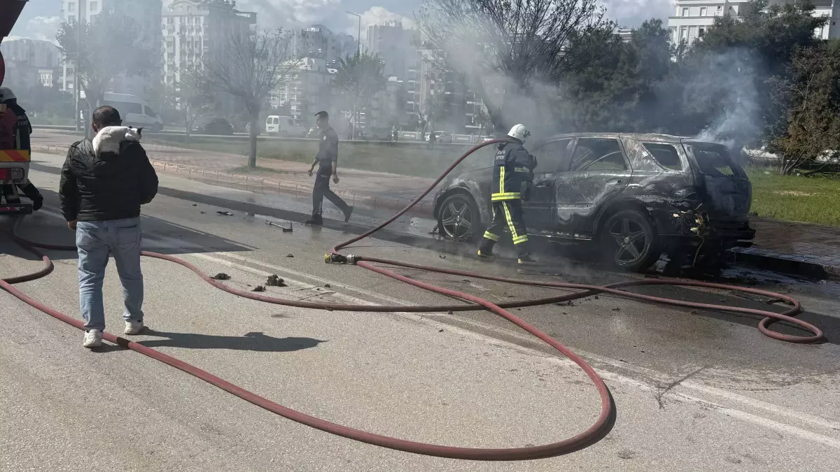 Antalya’da Yangın Çıkan Otomobilden Kedi Kahramanlıkla Kurtarıldı