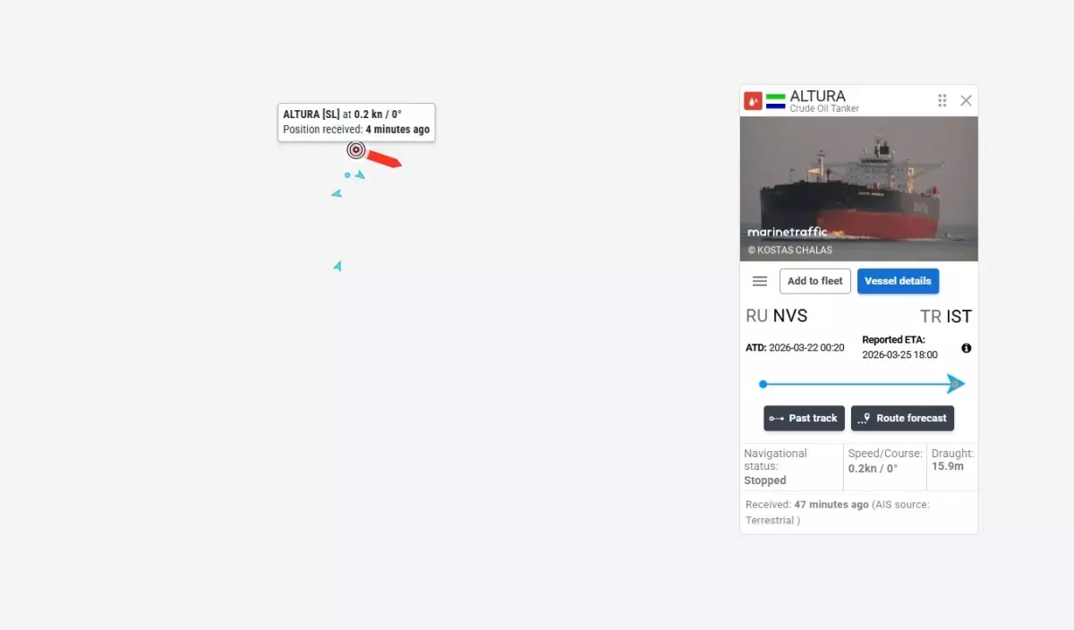 İstanbul Boğazı'nda Rusya Kökenli Altura Tankerine İnsansız Deniz Aracı Saldırısı