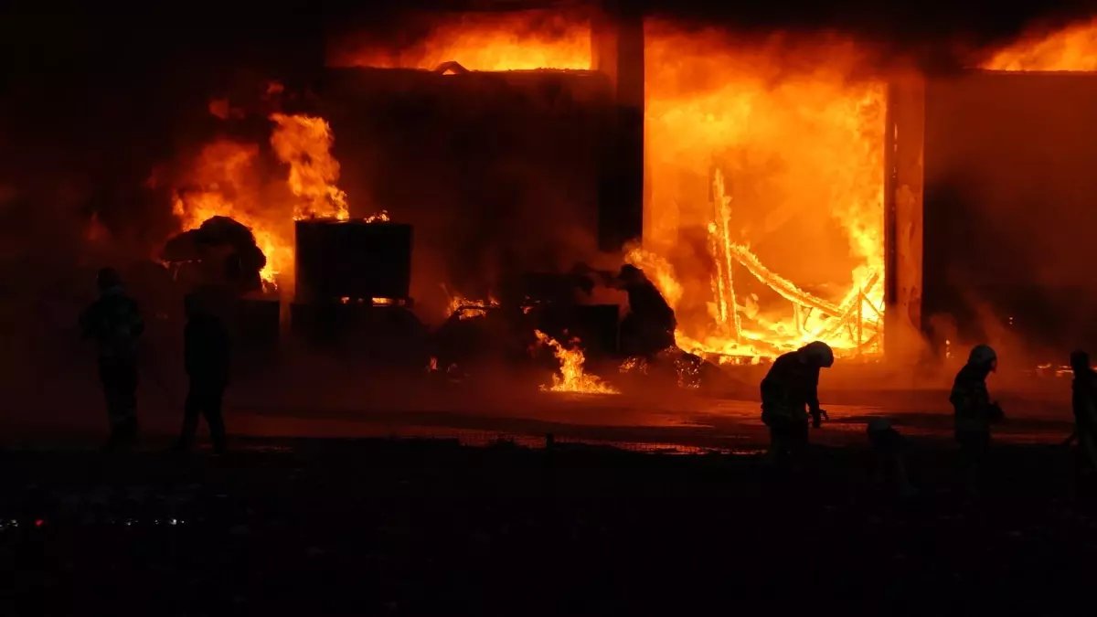 Trabzon Arsin'de Fındık Fabrikası Yangını Kontrol Altına Alındı