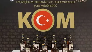 Ele geçirilen 10 litre kaçak alkol