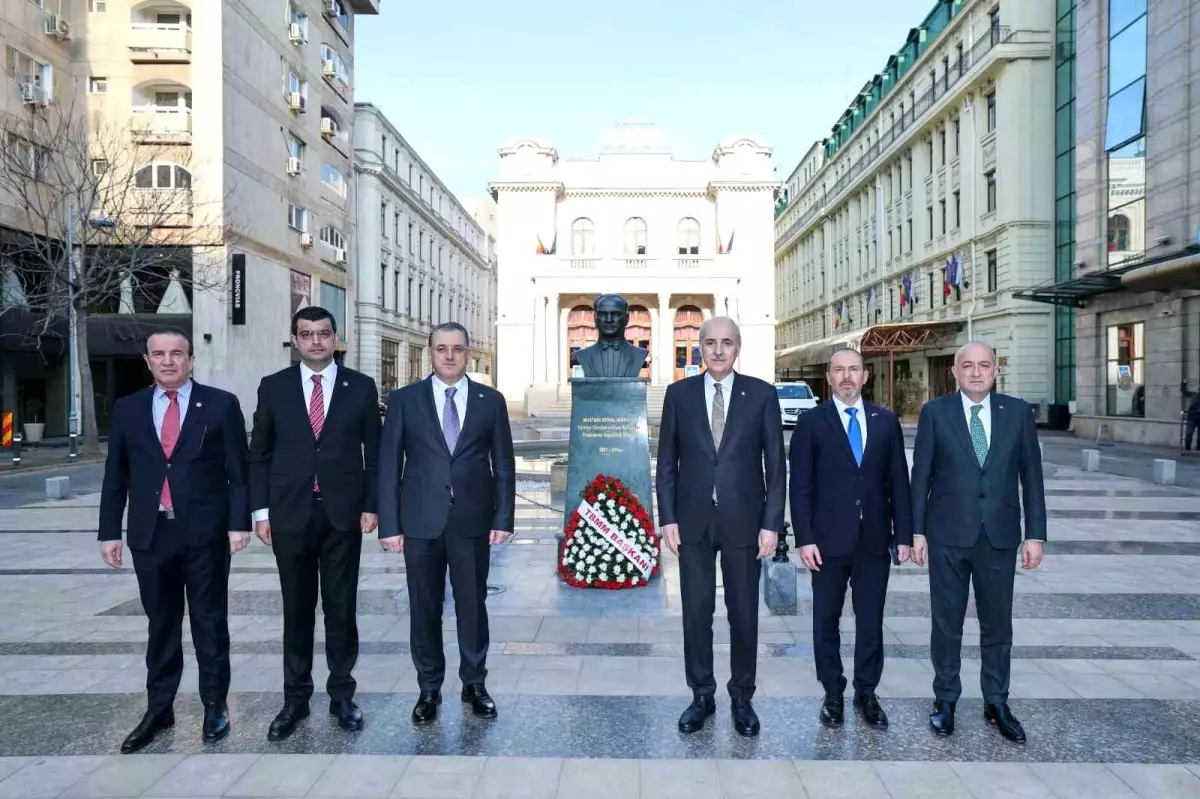 TBMM Başkanı Numan Kurtulmuş, Romanya’da Atatürk Anıtı’nı Ziyaret Etti