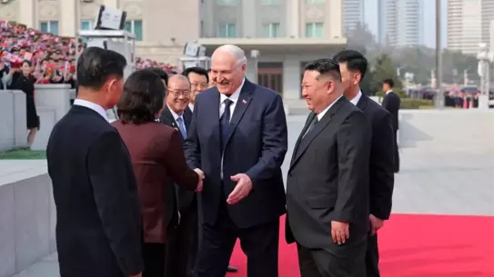 Resmi karşılama töreni anı