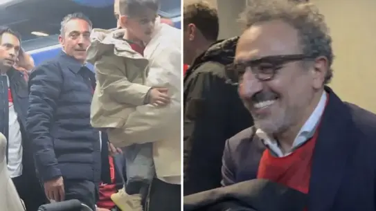 Maç öncesi Ali Koç ve Hamdi Ulukaya