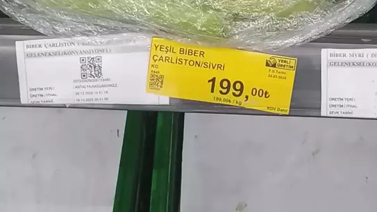 Ticaret Bakanlığı'ndan 1,8 Milyon Lira Ceza: Fahiş Fiyata Biber Satan Market Uyarı Altında