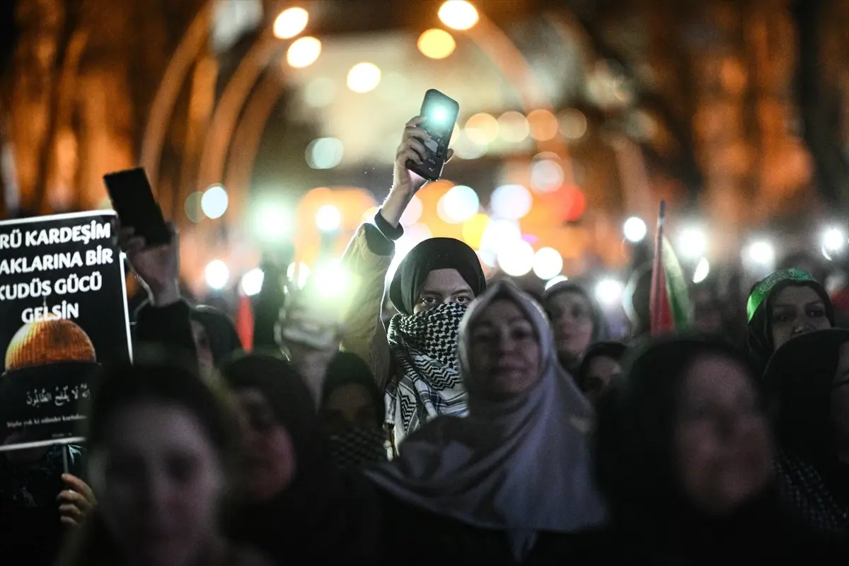 Ankara’da Mescid-i Aksa’nın Kapalı Tutulmasına Karşı Büyük Protesto